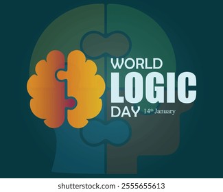World logic day, good for world logic day celebration. 14 January. Vector illustration. pattern background. holiday concept. banner , poster.