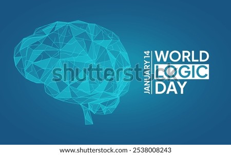 World Logic Day. January 14. Design template for banner, web, card, poster. Holiday concept
