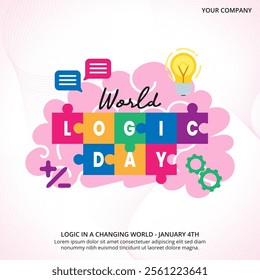 World Logic Day with a puzzle text