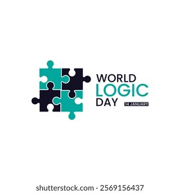 World Logic Day vector template. 14 January design for world logic day Stock Vector Image.