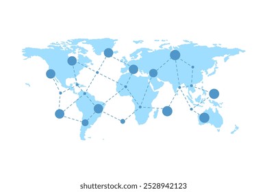 World logistic. Global air logistic concept. Vector illustration.