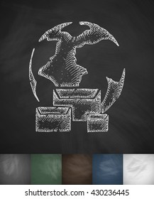 world logistic icon. Hand drawn vector illustration