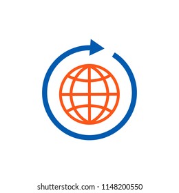 World Logistic Service Logo Icon Design