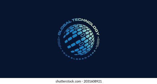 World logo with creative modern technology concept Premium Vector part 5