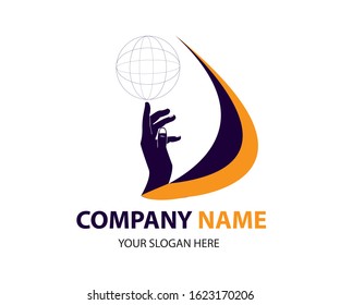 world logo design in your hand