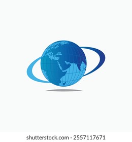 World logo, globe icon symbol, go to web icon vector illustration color editable isolated