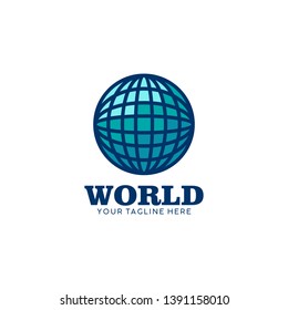 World Logo Icon Design Vector Illustration