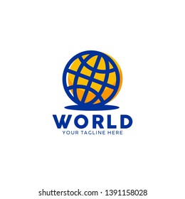 World Logo Icon Design Vector Illustration