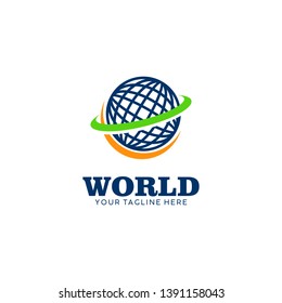 World Logo Icon Design Vector Illustration