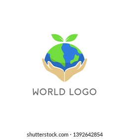 World Logo Icon Design Vector Illustration