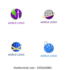 World Logo Icon Design Vector Illustration