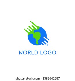 World Logo Icon Design Vector Illustration