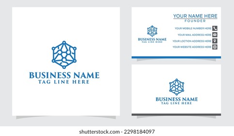 World logo with modern technology concept Premium Vector
