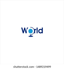 world logo negative space concept