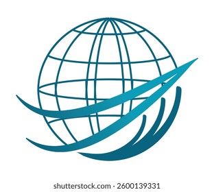 world logo, technology and internet symbol, vector illustration.