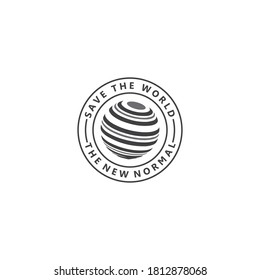 Diseño de imagen vectorial de plantilla de logotipo mundial