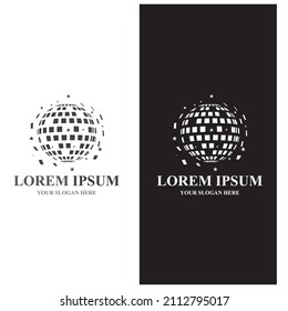  Ilustración vectorial de la plantilla de logotipo mundial