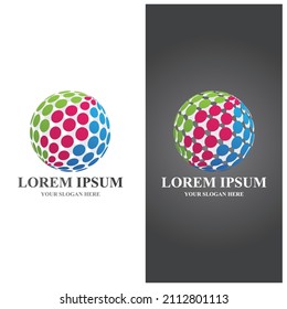  World Logo Template vector illustration
