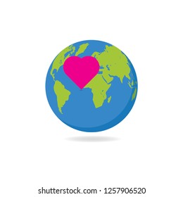 world love. globe icon of the world