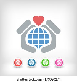 World love icon