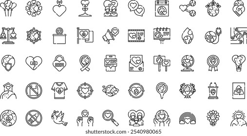 World love icons . High-Quality Vector Icons Collection with Editable Stroke. Ideal for Professional and Creative Projects.