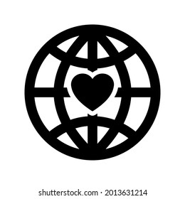 World love icon.vision,creative (vector illustration)