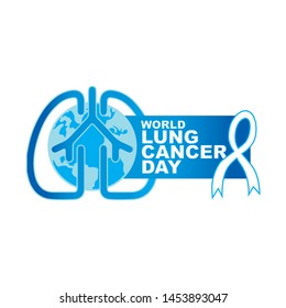 World Lung Cancer Awareness Day Vector Symbol