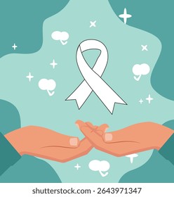 World Lung Cancer Awareness Day Illustration Set: Promoting Understanding and Support