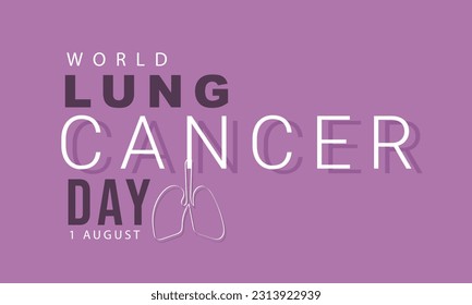 World Lung Cancer Day. background, banner, card, poster, template. Vector illustration.
