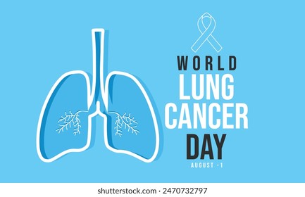 World Lung Cancer Day. background, banner, card, poster, template. Vector illustration.