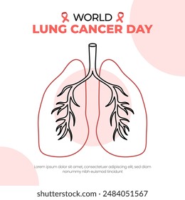 World Lung Cancer Day background template