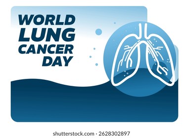 World Lung Cancer Day – background, poster, card – vector illustration