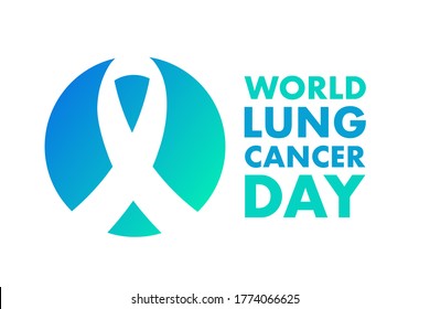 World Lung Cancer Day concept. August 1. Template for background, banner, card, poster with text inscription. Vector EPS10 illustration