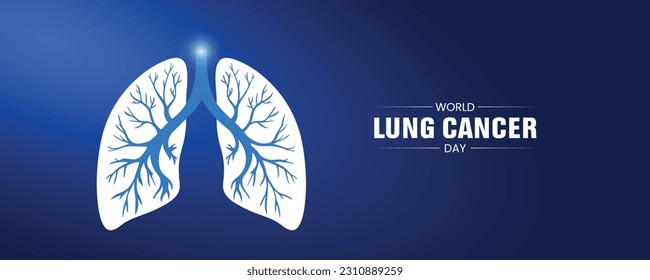 World Lung Cancer Day. World Lung Cancer Day Creative Concept Vector Illustration.