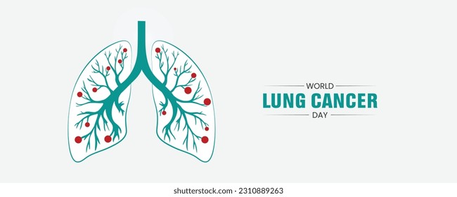 World Lung Cancer Day. World Lung Cancer Day Creative Concept Vector Illustration.