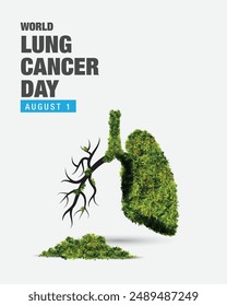 Día Mundial del Cáncer de Pulmón Diseño creativo