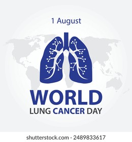 World Lung Cancer Day. World Lung Cancer Day Creative Concept Vector Illustration.