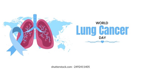 World Lung Cancer Day. World Lung Cancer Day Creative Concept Poster Vector Illustration August 1.