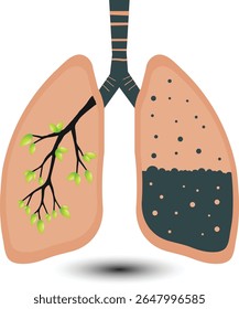 World lung cancer day creative design, Healthy Lungs, Healthy Life