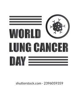 world lung cancer day, flat trendy style creative illustration on white background..eps