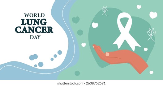 World Lung Cancer Day Illustration Set: Raising Awareness and Support