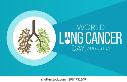 World Lung Cancer Day Observed Every Stock Vector (Royalty Free ...