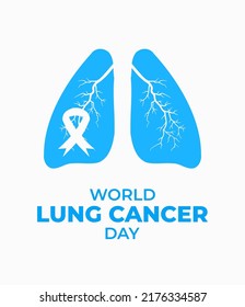 World Lung Cancer Day Poster Banner Stock Vector (Royalty Free ...