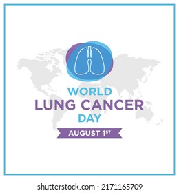World Lung Cancer Day vector editable.