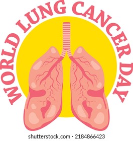 world lung cancer day vector illustration