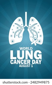 World Lung Cancer Day. Vector illustration. Suitable for greeting card, mobile wallpaper