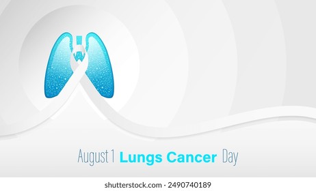 World Lung Cancer Day, vector illustration