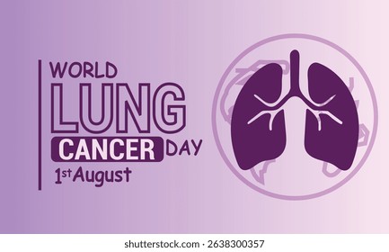 World Lung Cancer Day Vector.