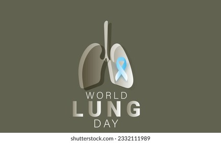 World Lung day. background, banner, card, poster, template. Vector illustration.