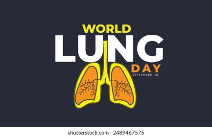 World Lung Day. background, banner, card, poster, template. Vector illustration.